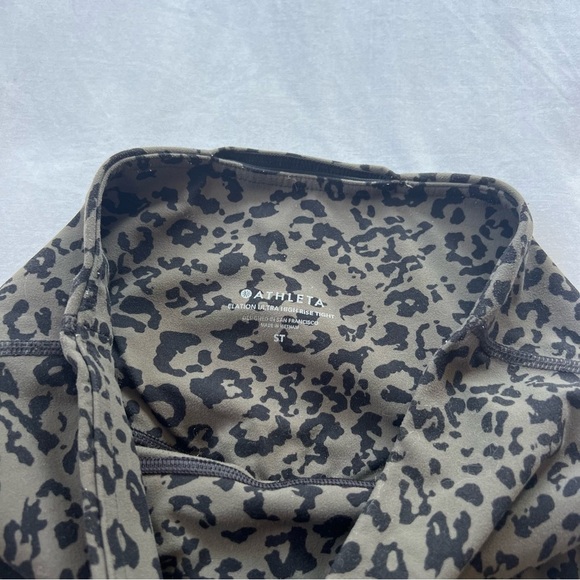 Athleta Elation Ultra High Rise Tight Legging Leopard Print Grey Black 9953 - Picture 6 of 11
